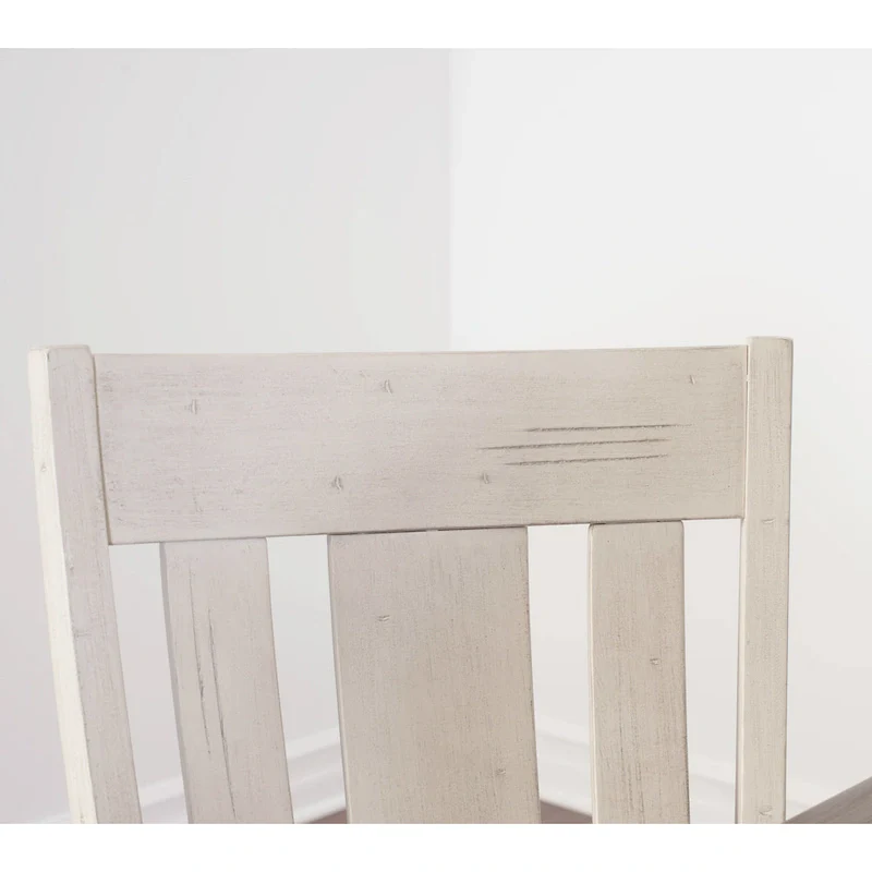 Roundhill Furniture Arch Weathered Oak Dining Set: Round Table, Four Chairs