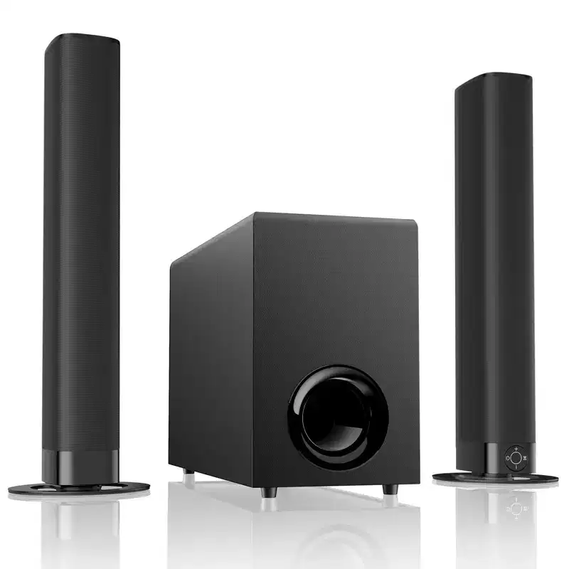 MOVSSOU 120W Sound Bar with Subwoofer 5.0 Bluetooth Soundbar for Smart TV Volume Boost 2 in 1 Detachable TV Sound Bar