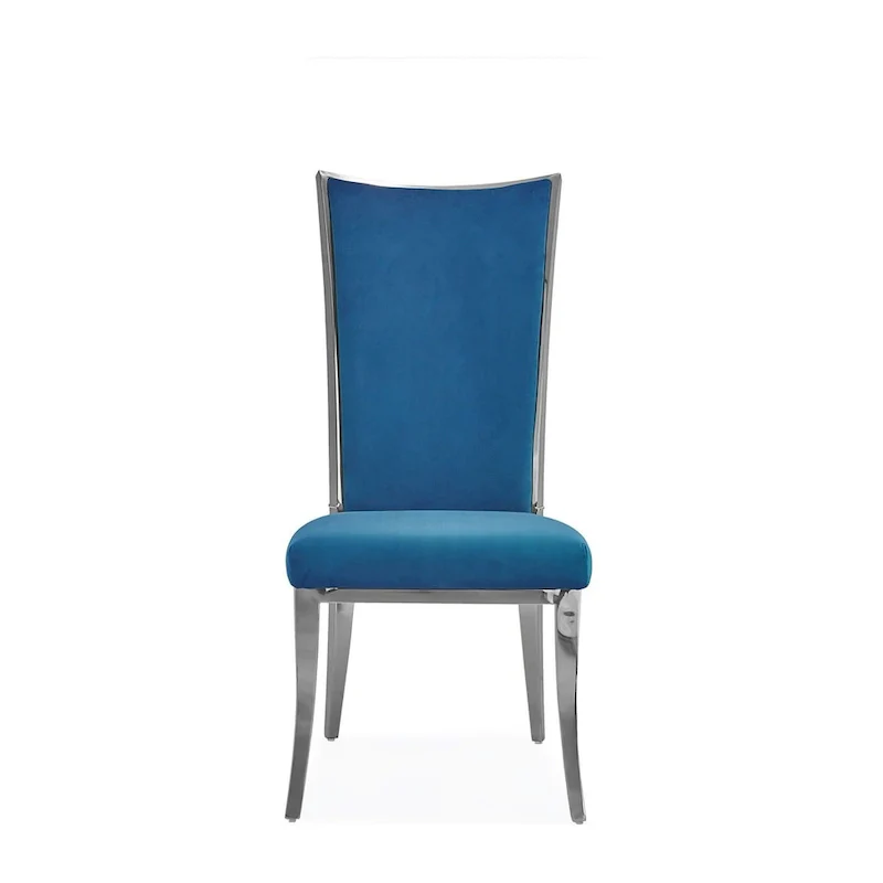 Silver Stainless Steel Dining Chair