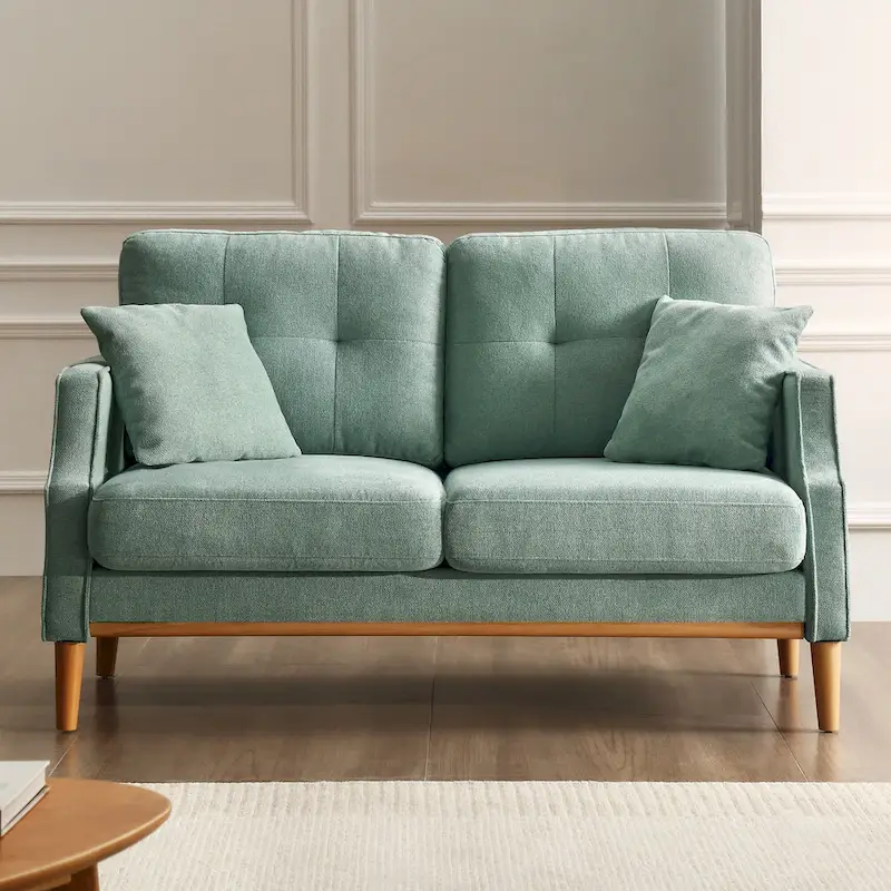 Fabric 2 Seater Loveseat Sofa with USB Charge