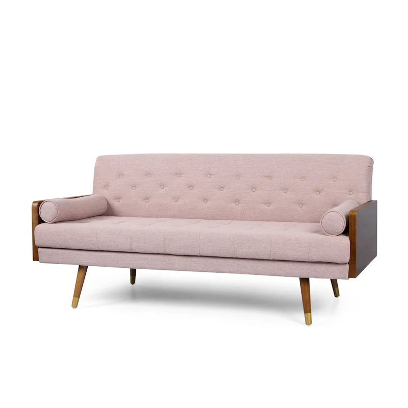 Jalon Mid-century Modern Tufted Fabric Sofa