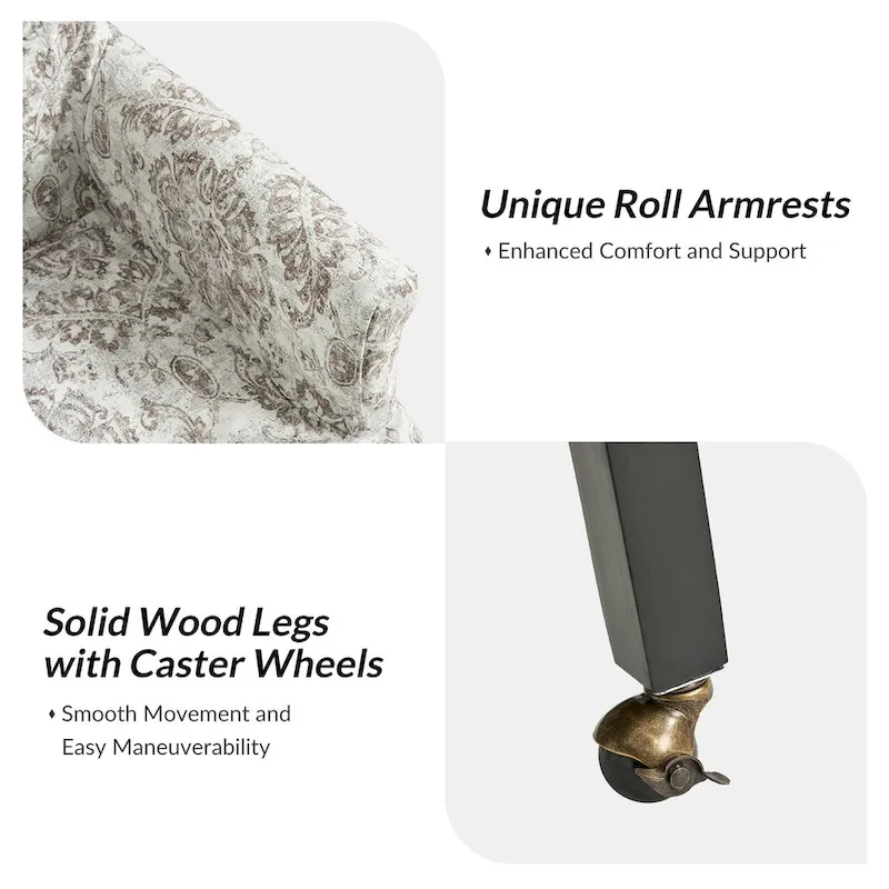 Alethea Upholstered Slipcover Arm Dining Chair with Soild Wood Legs by HULALA HOME