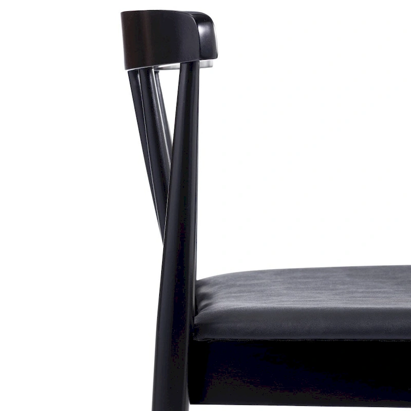 Commercial Solid Wood Dining Chair with Vinyl Padded Seat