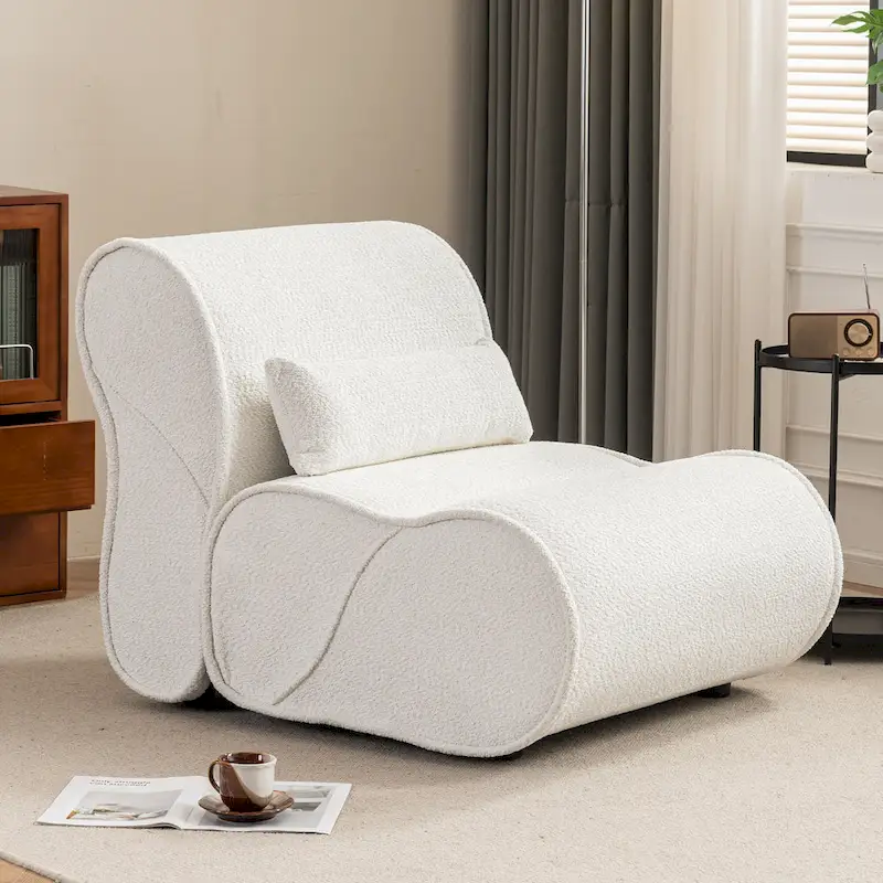 GDFStudio - Amelia Timeless Fabric Recliner with Ergonomic Design and Matching Pillows