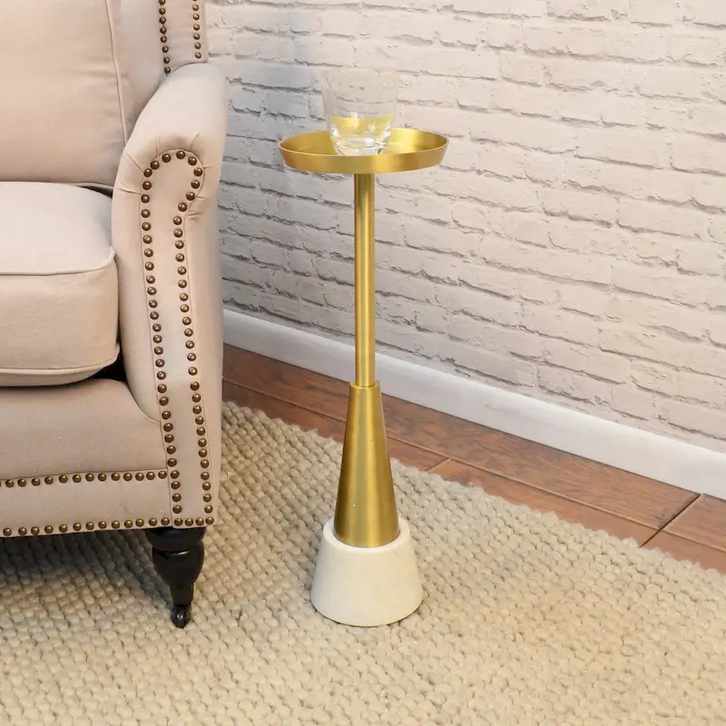 Carolina Living Barclay Small Drink Table - Gold