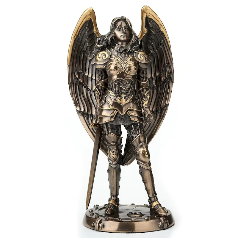 9.65  H STEAMPUNK MECHANICAL ANGEL Cold Cast Bronze - 4.13 x5.12 x9.65