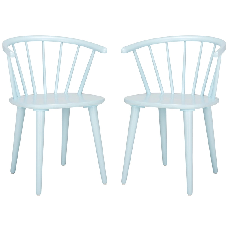 SAFAVIEH Home Blanchard 18-inch Curved Spindle Side Chair [SET of 2] - 21W x 21D x 30H