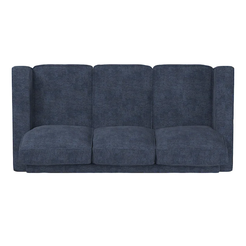 Fabric-cushioned square armchair sofa