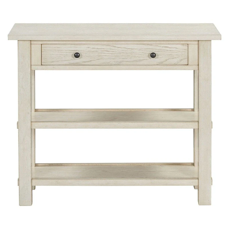 36 Farmhouse Solid Wood Console Table with Drawers and 2 Shelves
