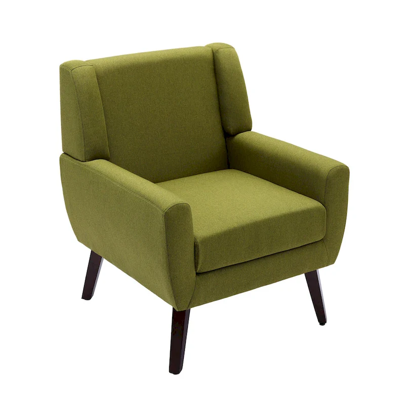 Wide Back Accent Chair with Wingback Design - Single Seater