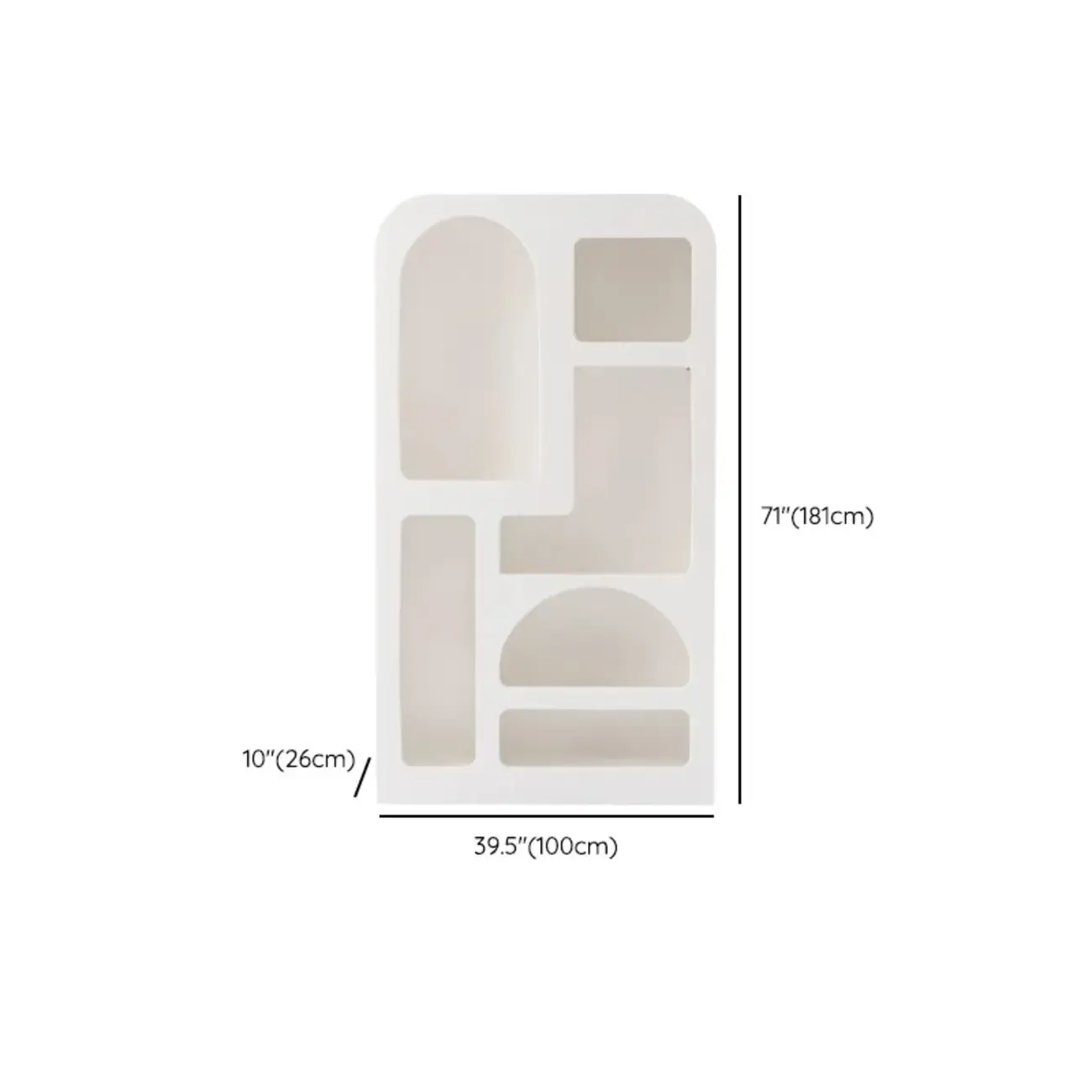 White Wooden Dining Hutch Display Cabinet with Shelves