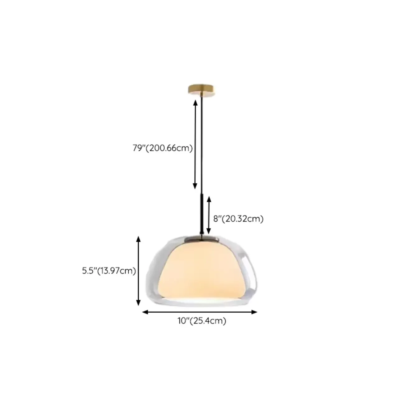 Elegant Designer LED Milk Glass Jelly Pendant Light