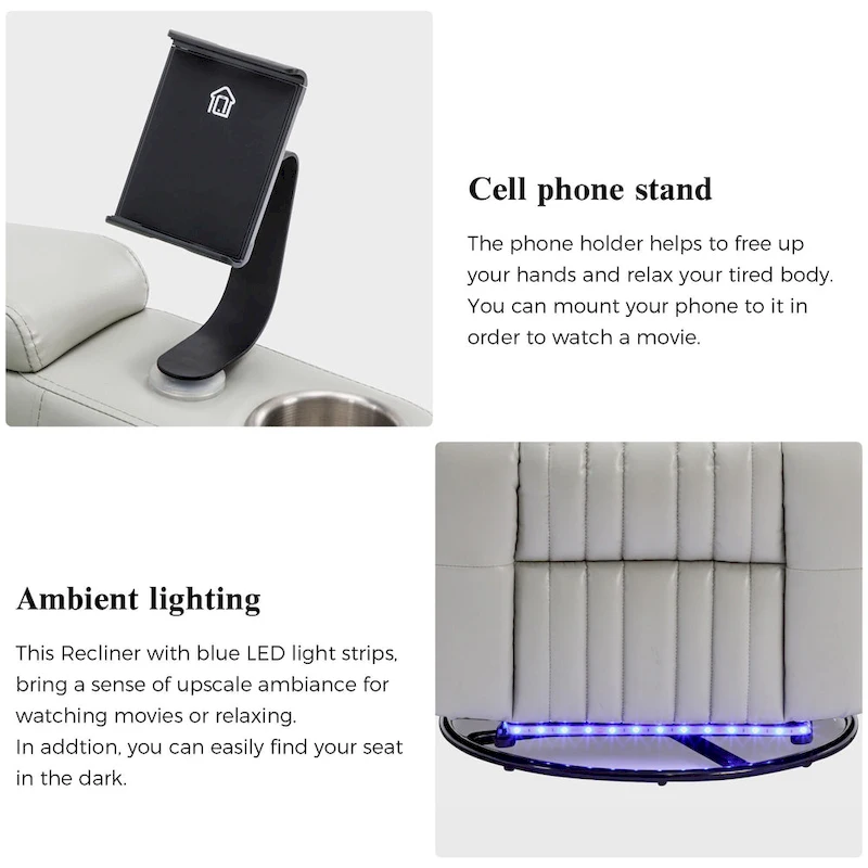 Multifunctional 270 Swivel Home Theater Power Recliner