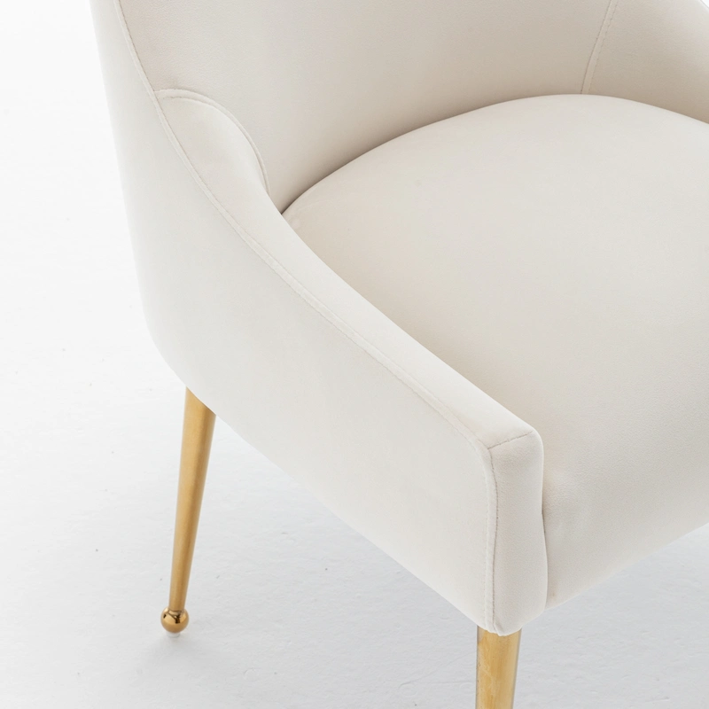 SEYNAR Velvet Upholstered Dining Chair Set of 6, Modern Glam Armless Side Chair