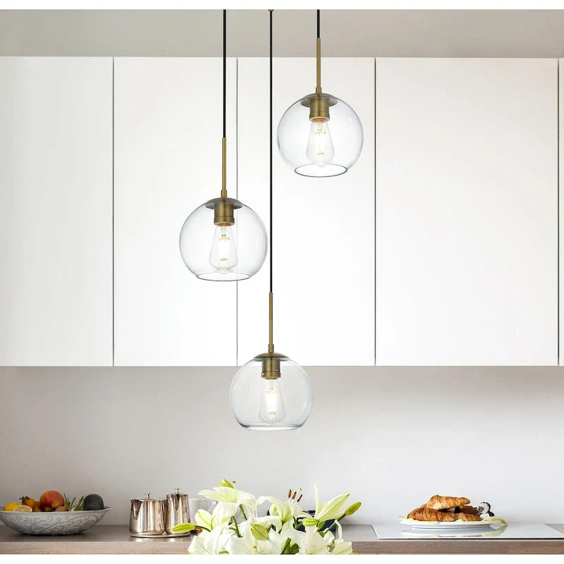 Elegant Lighting Baxter 3 Light 18  Wide Multi Light Pendant with