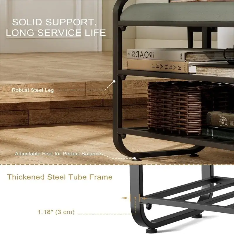 3-Tier Shoe Rack - 12.6 D x 23.62 W x 20.8 H