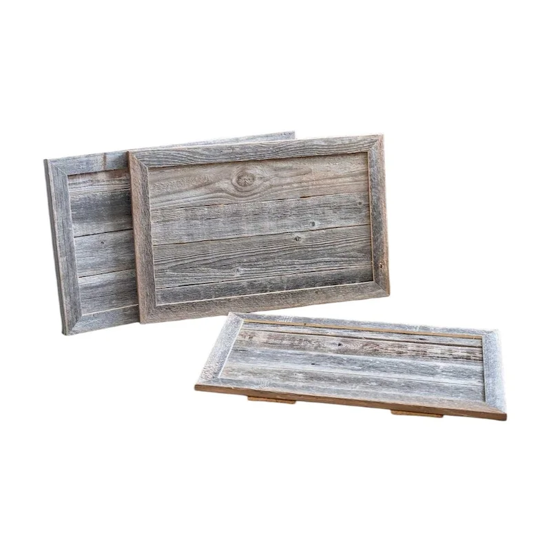 HomeRoots 18  Gray Distressed Wood Christmas Tree Collar - 17.7' X '11.6' X '3.1