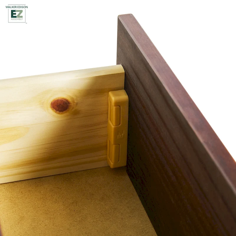 Walker Edison Modern Easy Assembly 1-Drawer Solid Wood Nightstand