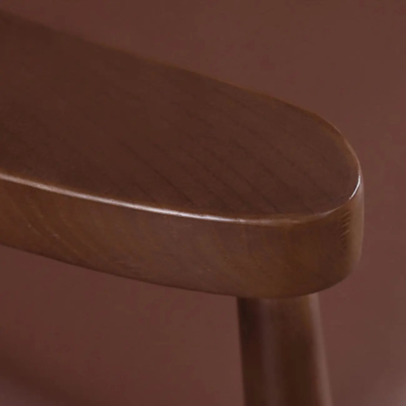 Brown Upholstered Dining Chair with Armrests