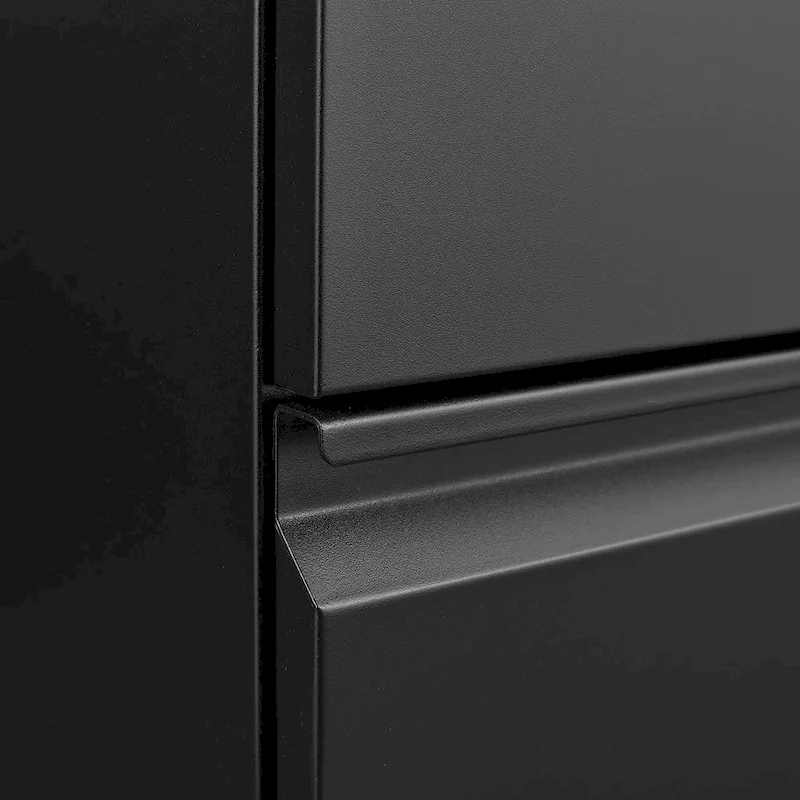 2 Drawer File Cabinet with Lock, Metal Mobile Filing Cabinet