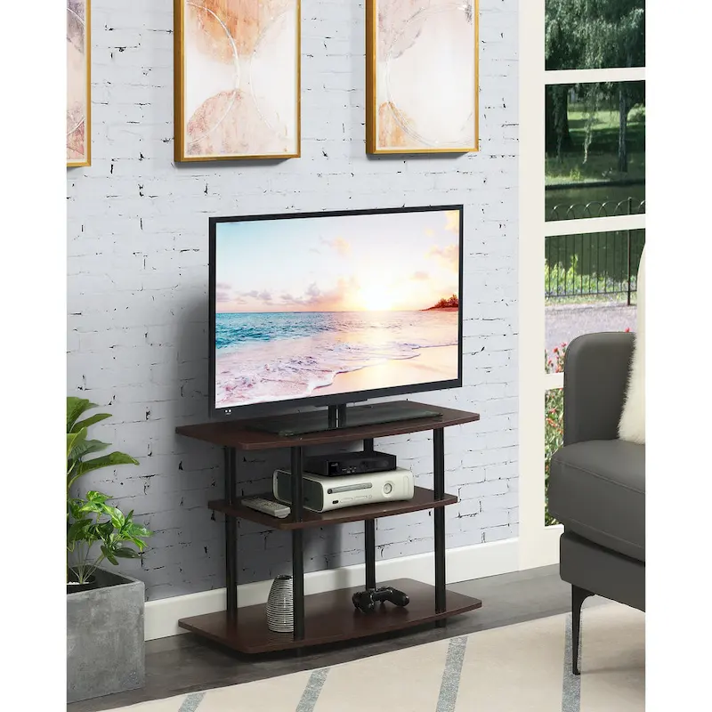Convenience Concepts Designs2Go No Tools 3 Tier TV Stand