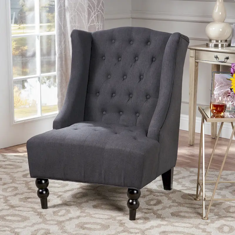 Christopher Knight Home Toddman Tufted High-Back Club Chair - 27.25  L x 33.75  W x 38.50  H