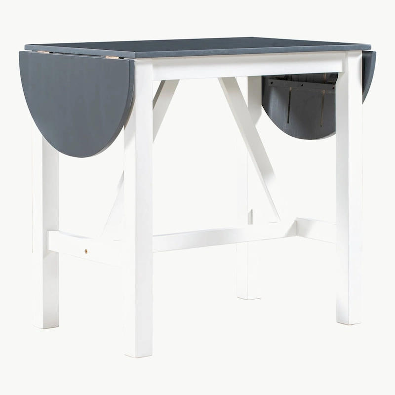 3-Piece Wood Counter Height Drop Leaf Dining Table Set