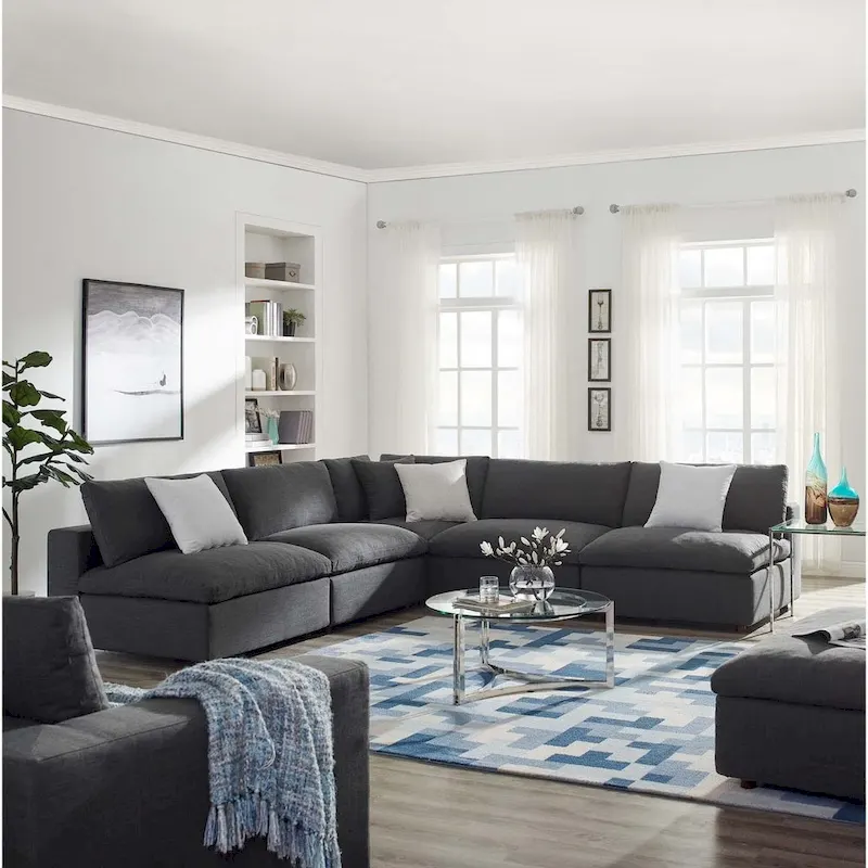Copper Grove Hrazdan Down-filled Overstuffed 5-piece Sectional Sofa Set