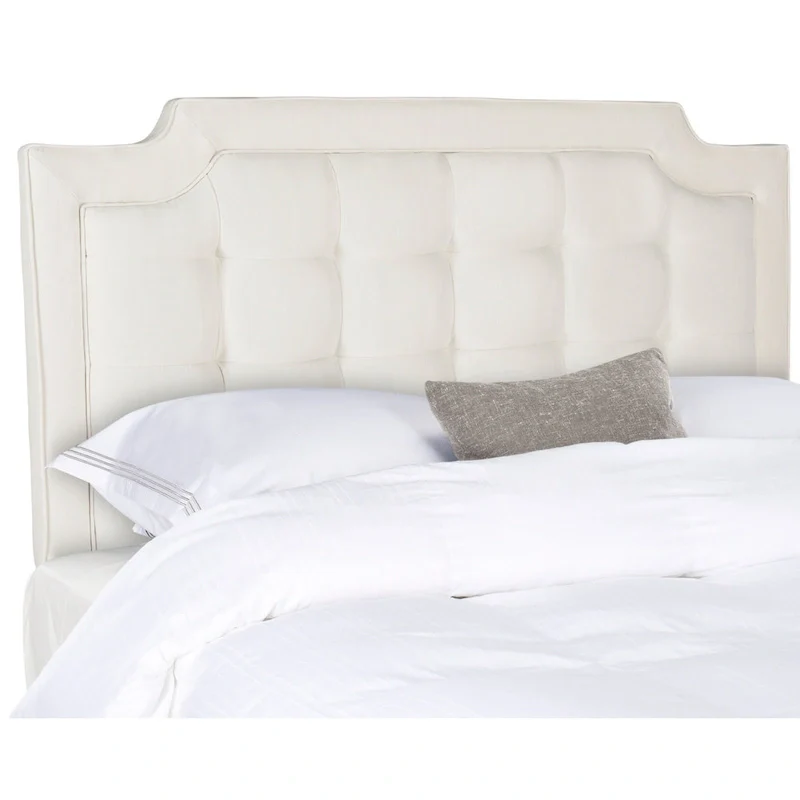King Tufted Upholstered Headboard – Taupe, Hollywood Glam Style