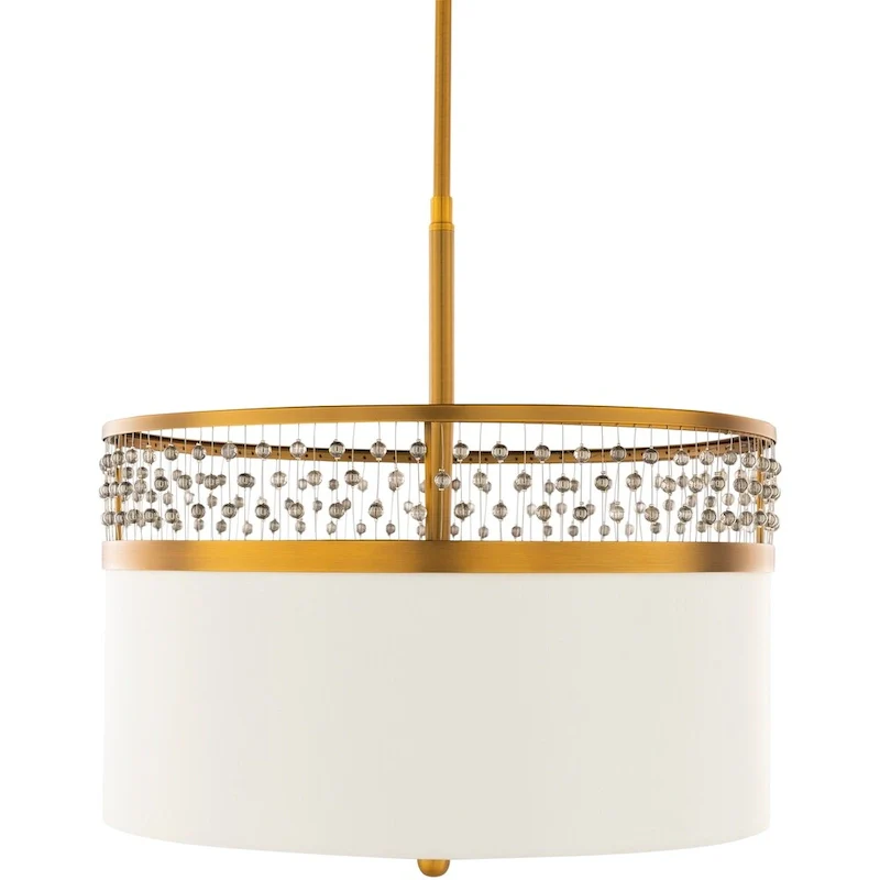 Belle Traditional Antiqued Crystal 3-Light Pendant