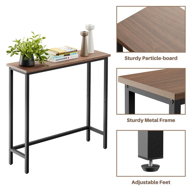 Narrow Console Table – Slim Entryway Table for Hallway, Bedroom, Living Room or Foyer