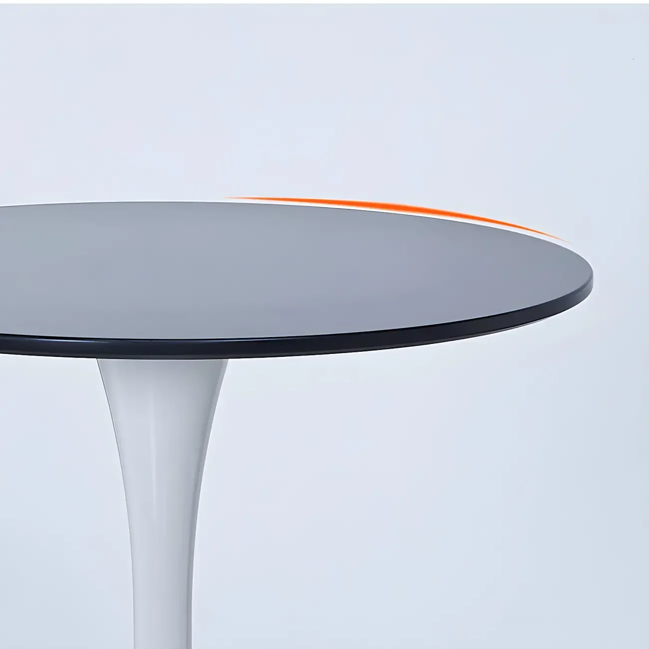 Simple White Round Metal Small Cocktail Bar Table