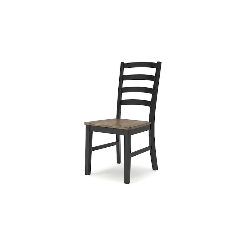 Wildenauer Brown/Black Dining Chair - 19 W x 23.25 D x 39 H