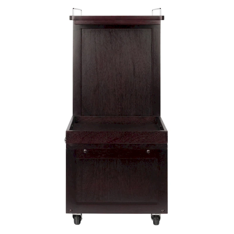 Galen Entertainment Cart, Espresso - 34.25 x 16.77 x 34.37 inches