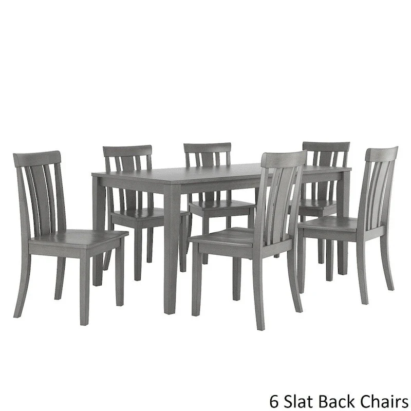 Wilmington II 60-Inch Rectangular Antique Grey Dining Set by iNSPIRE Q Classic