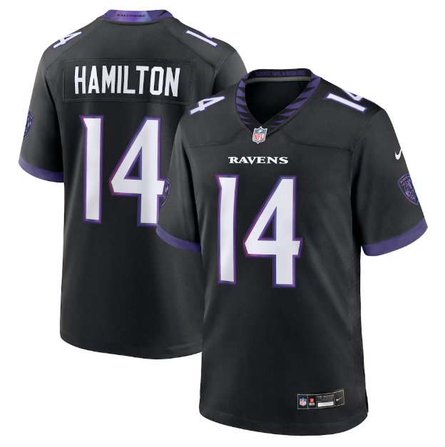 Baltimore Ravens Kyle Hamilton Black Alternate Game Jersey