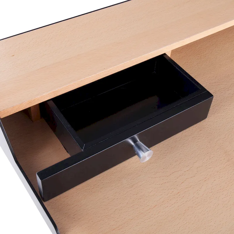 Carson Carrington Creggan Mid-Century Modern Black Metal & Wood Office Desk