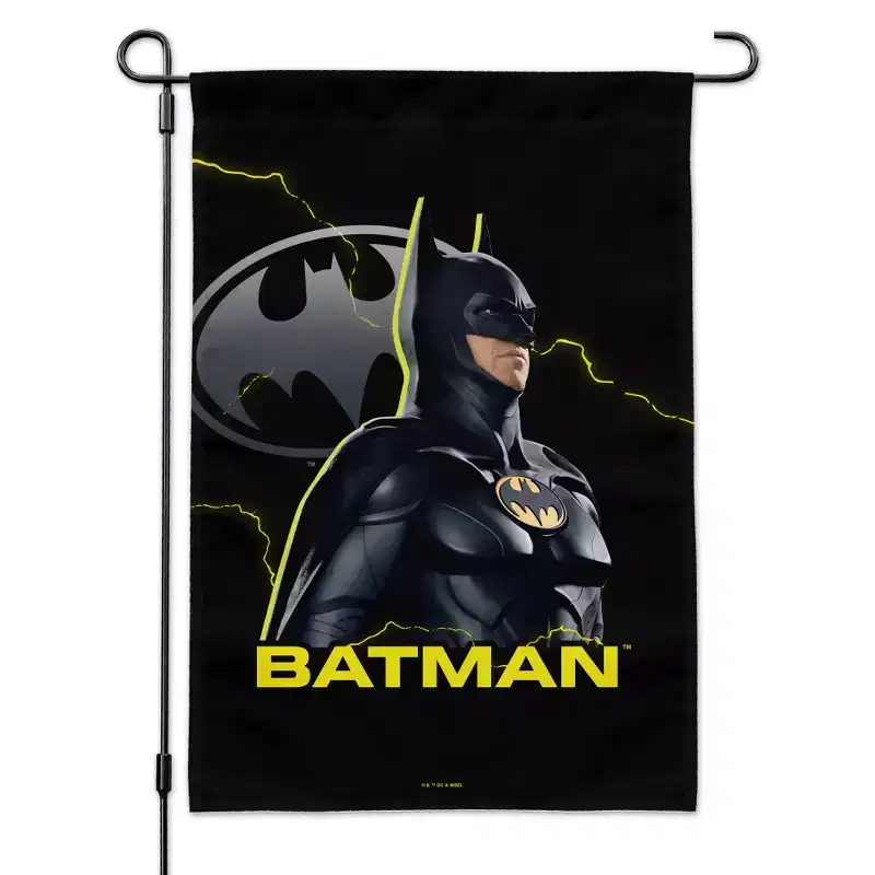 The Flash Batman Garden Yard Flag with Pole Stand Holder