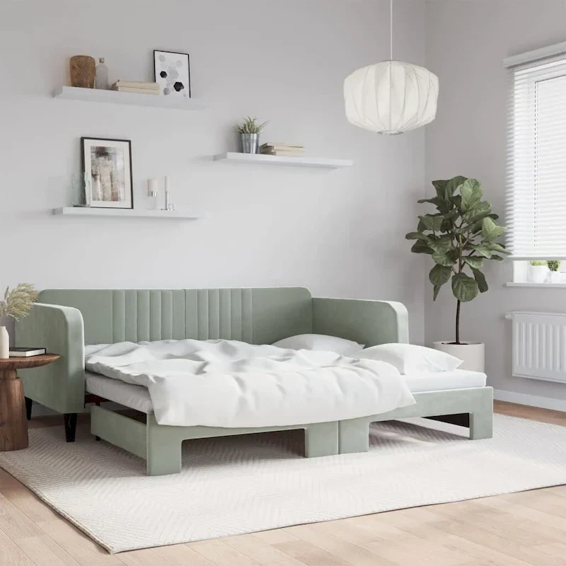 Day Bed Upholstered Sleeper Sofa Bed for Bedroom Living Room, Velvet