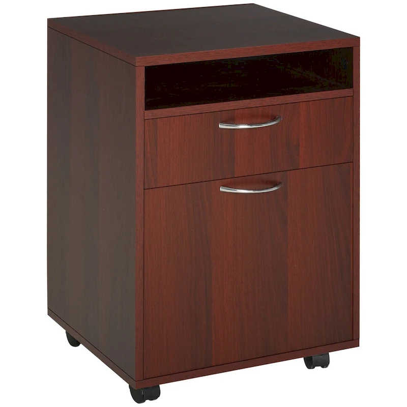 Mobile Storage Cabinet Organizer with Drawer and Cabinet