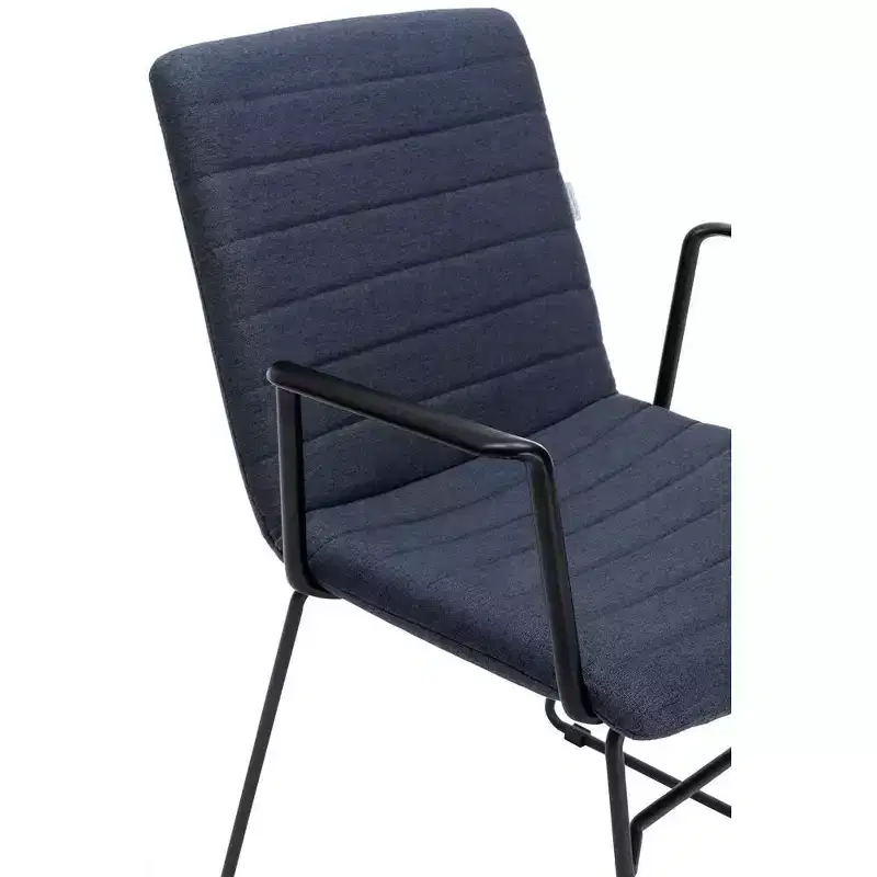 LeisureMod Ergonomic Office Chair Upholstered in Leather/Polyester with Powder-Coated Stainless Steel Frame Padded Seat and Back Zylar Collection