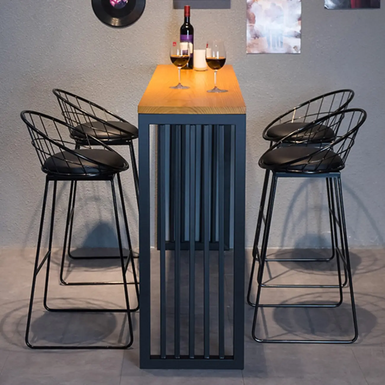 Modern Natural Pine Fixed Top Bar Tables