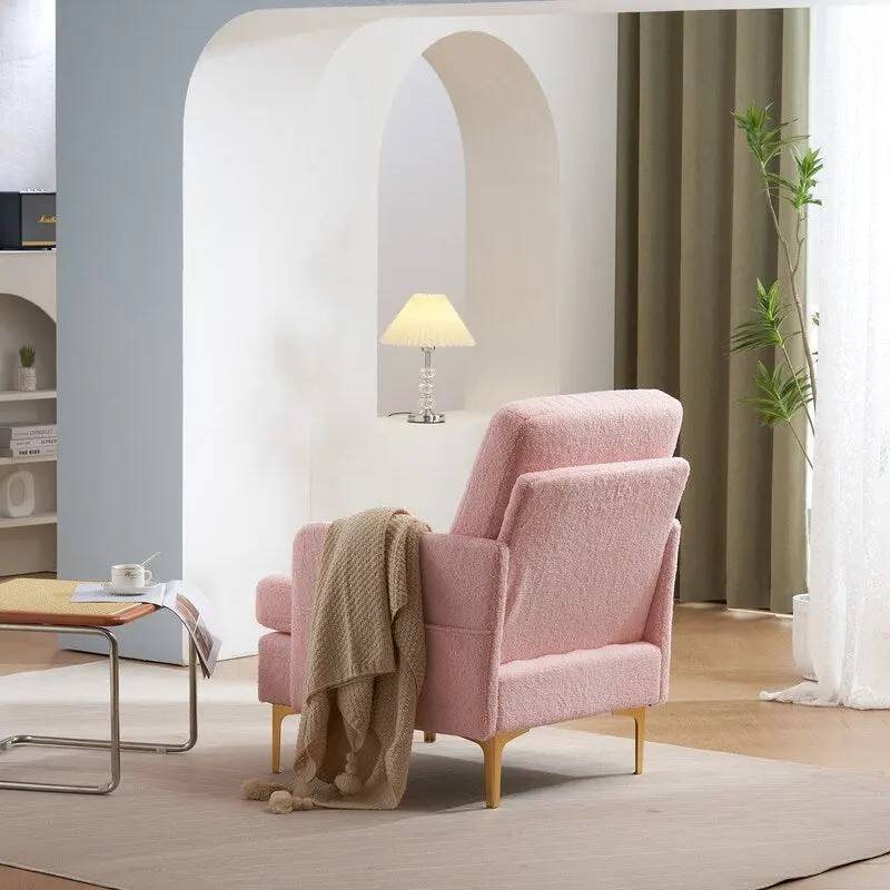 Upholstered Linen Accent Armchair