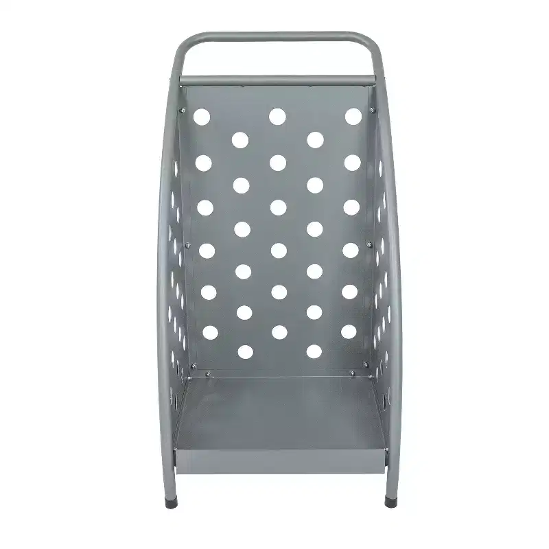 Sunnydaze Powder-Coated Steel Log Cart - 34 H - Gray