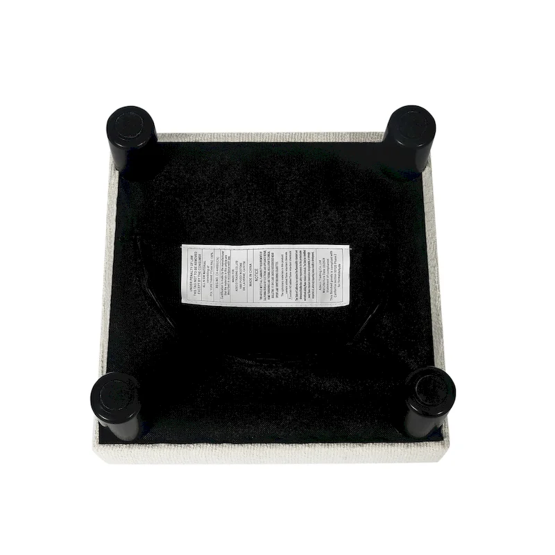 Adeco Ottoman Upholstered Fabric Footrest Pet Steps Dog Stair Stool