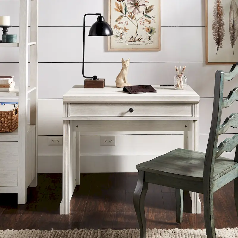 Hinesburg 35 in. Writing Desk with USB Charger by iNSPIRE Q Classic