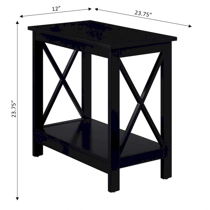 Chairside End Table with Shelf