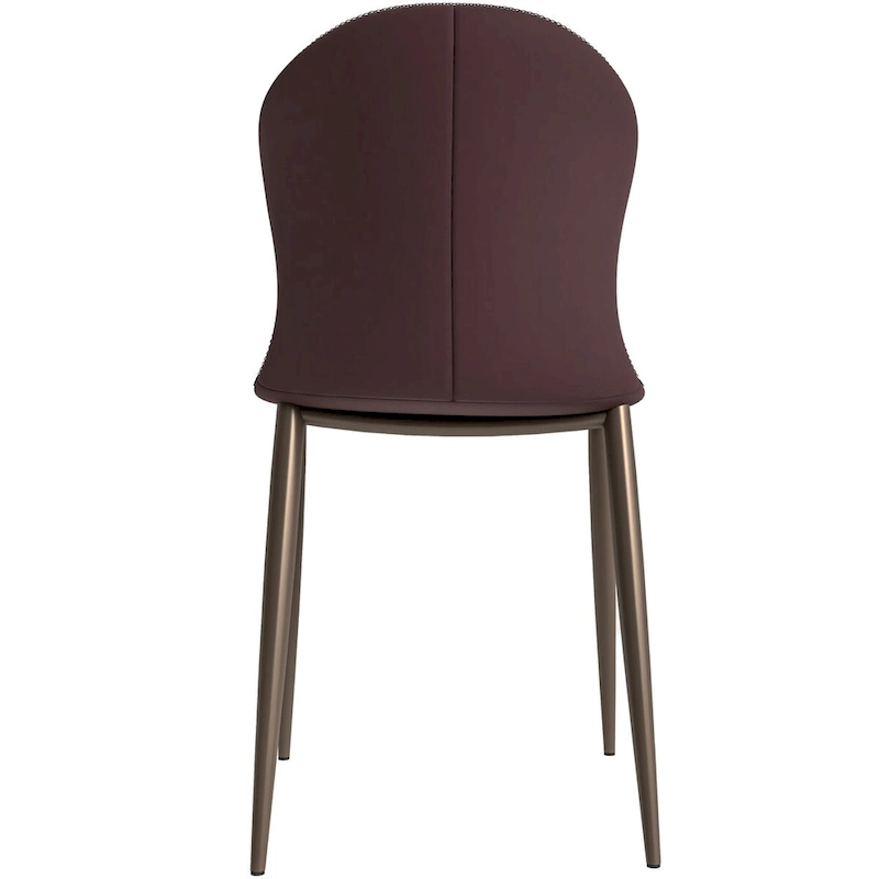 Mosaic Modern Upholstered Fabric Dining Chair with Metal Legs by LeisureMod