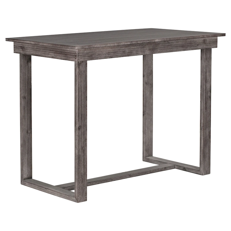 5 Pcs Counter Height Dining Table Set, Solid Wood Kitchen Dining Table Set with Rectangular Dining Table and 4 Dining Chairs