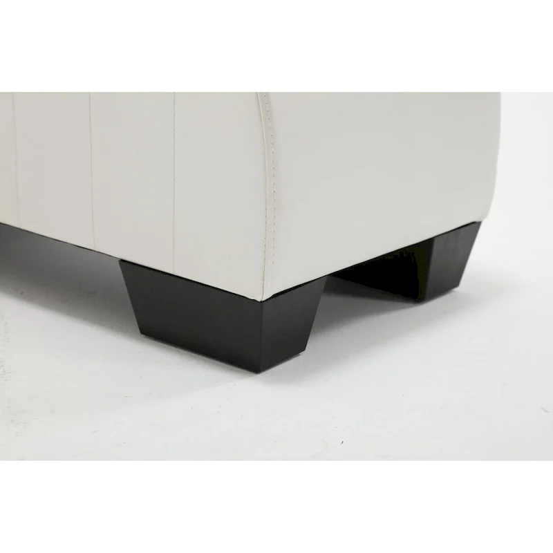 Modern Faux Leather Curved Yoga Chaise Lounge - 13.78 x 62.20 x 25.79